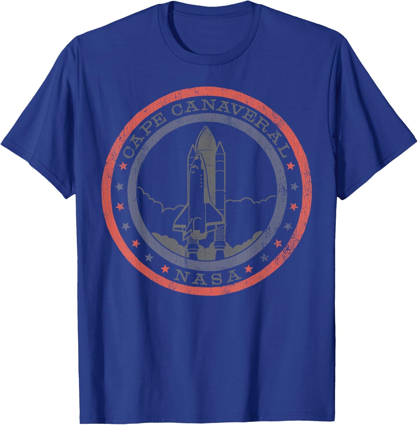 NASA Cape Canaveral Lift Off Red and Blue T-Shirt - T-Shirt | Royal
