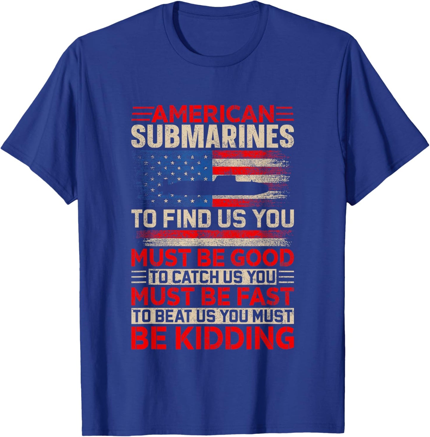 American Submarines Retro US Military Submarine Torpedo T-Shirt - T-Shirt | Royal