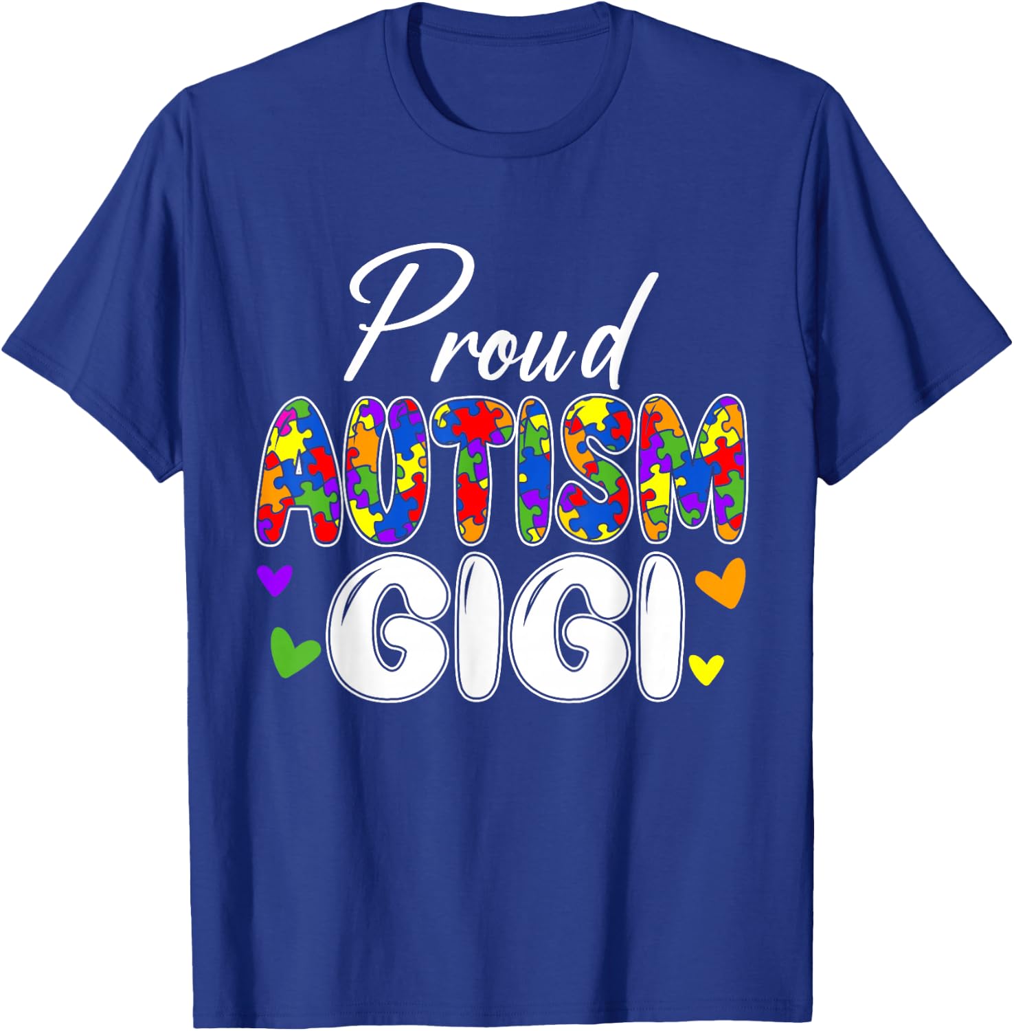 Proud Autism Gigi Grandma Matching Family Autism Awareness T-Shirt - T-Shirt | Royal