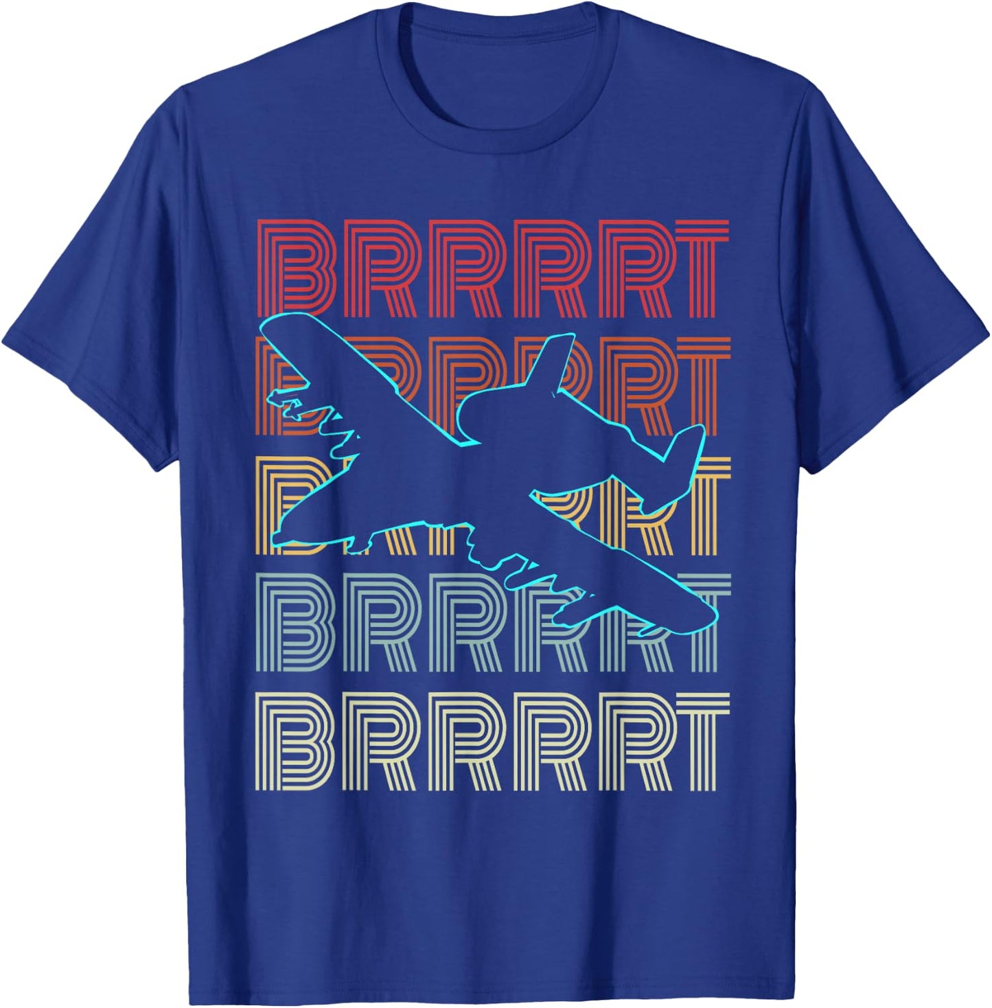 BRRRRT A-10 Warthog Shirt - Vintage Retro Style T-Shirt - T-Shirt | Royal