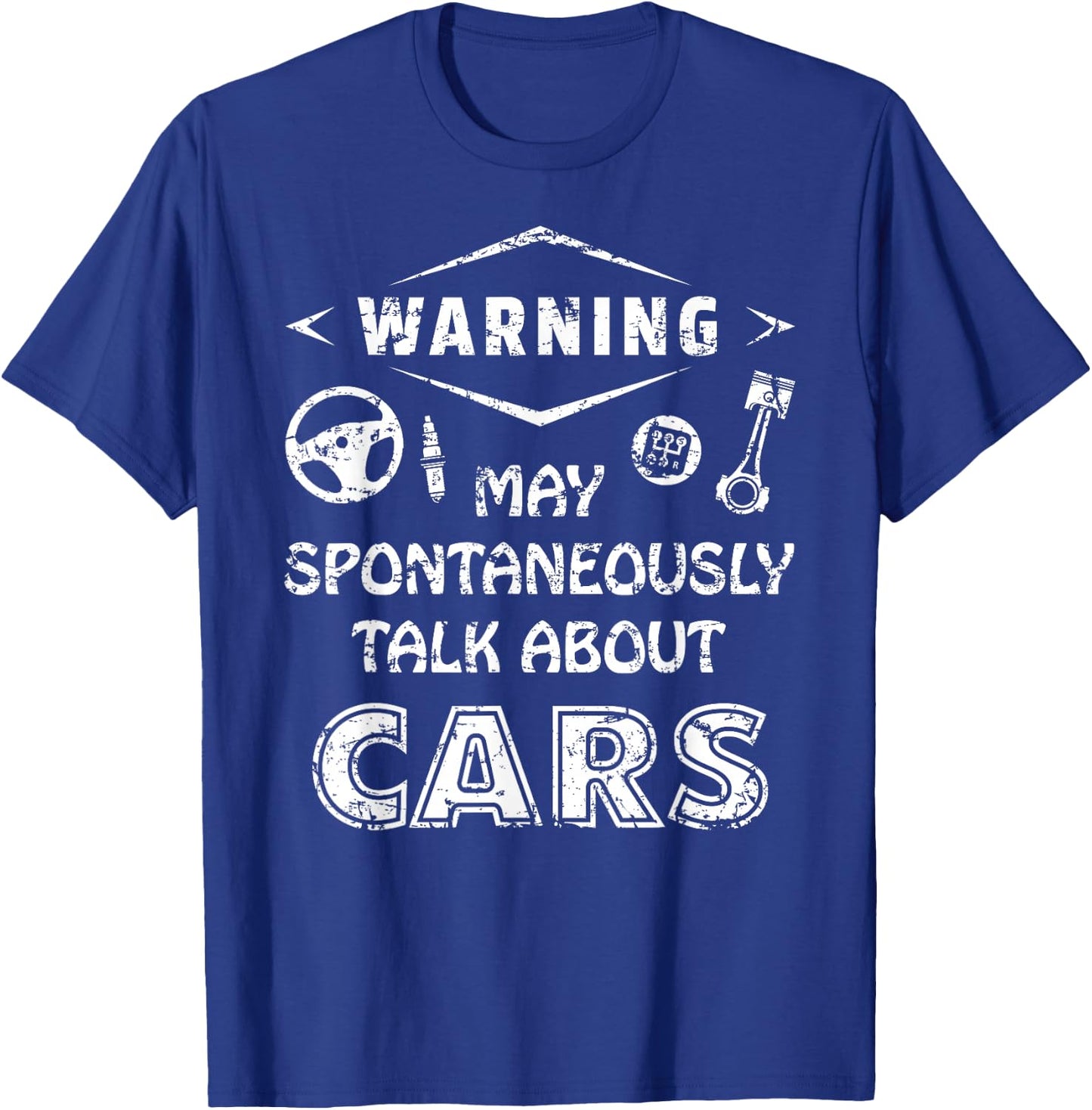 Auto Mechanic Warning May Spontaneously Talk About Cars T-Shirt - T-Shirt | Royal
