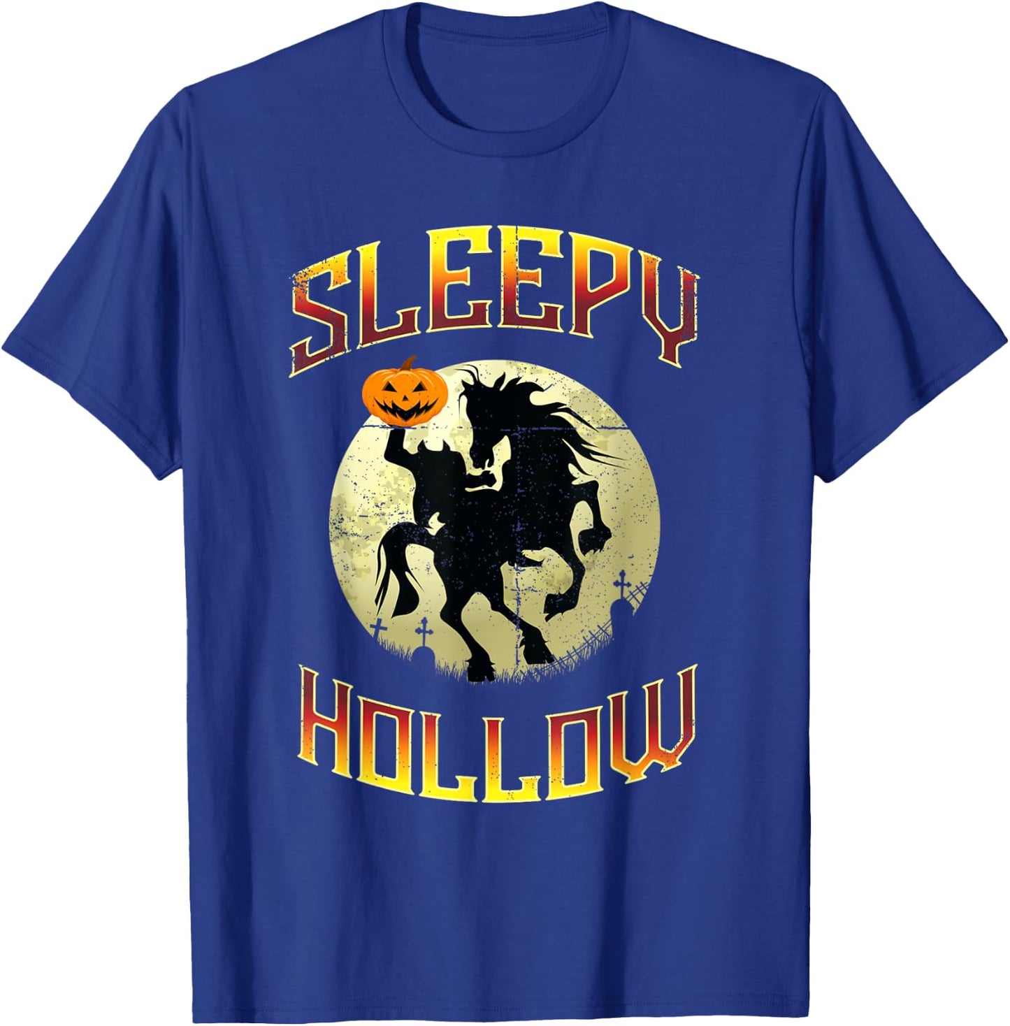 Legend of Headless Horsemen or Sleepy Hollow Halloween T-Shirt - T-Shirt | Royal