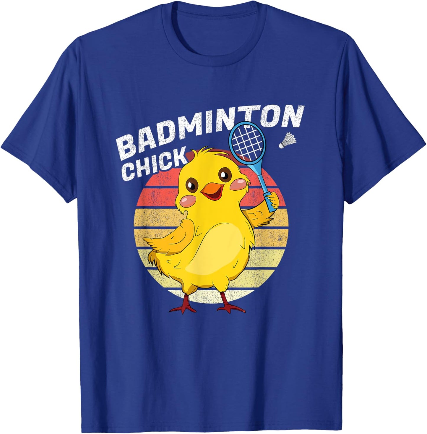 Badminton Chick Retro Chicken Birdie Women Badminton T-Shirt - T-Shirt | Royal