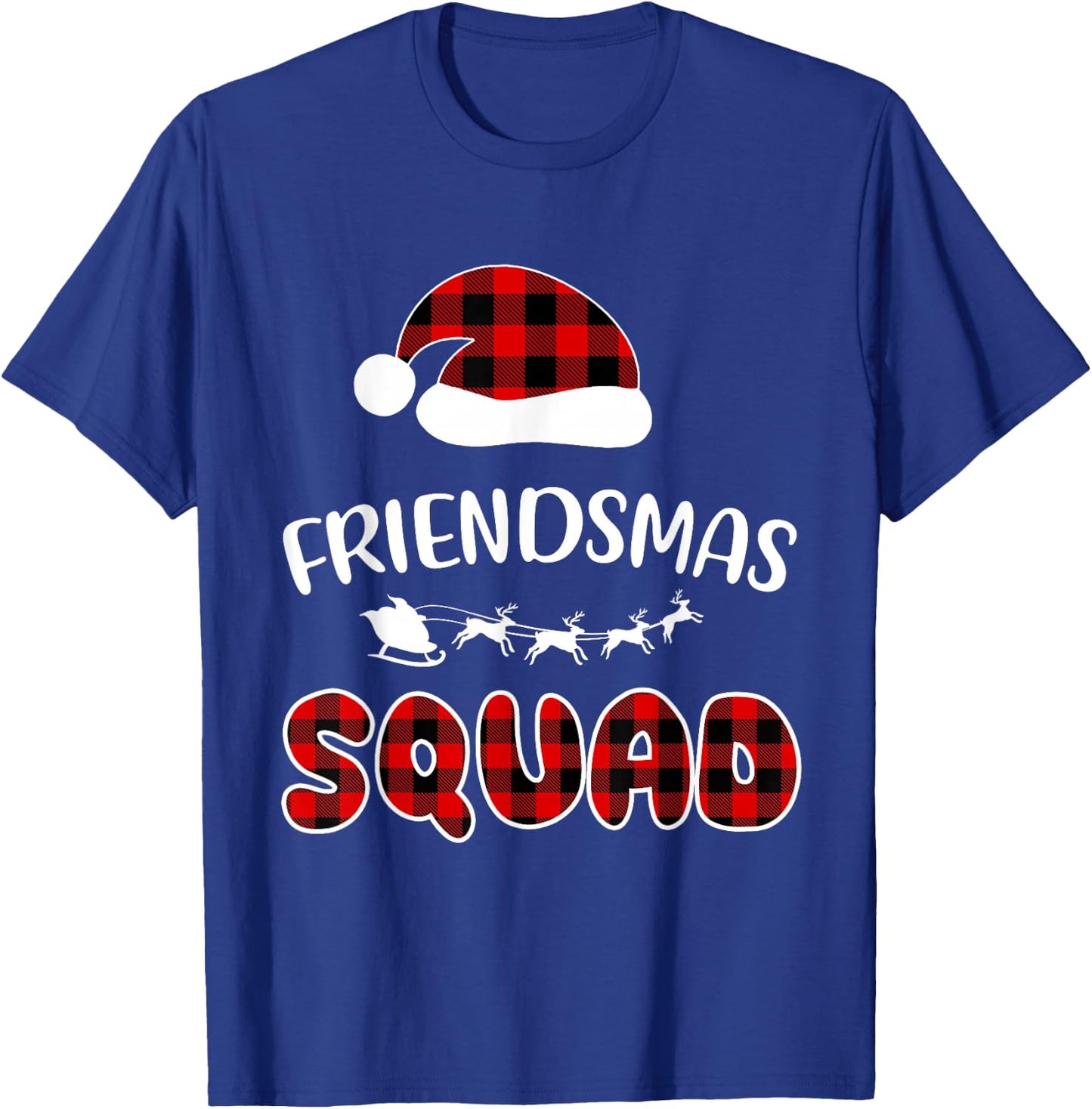 Friendsmas Squad Funny Xmas Light Family Matching Pajamas T-Shirt - T-Shirt | Royal