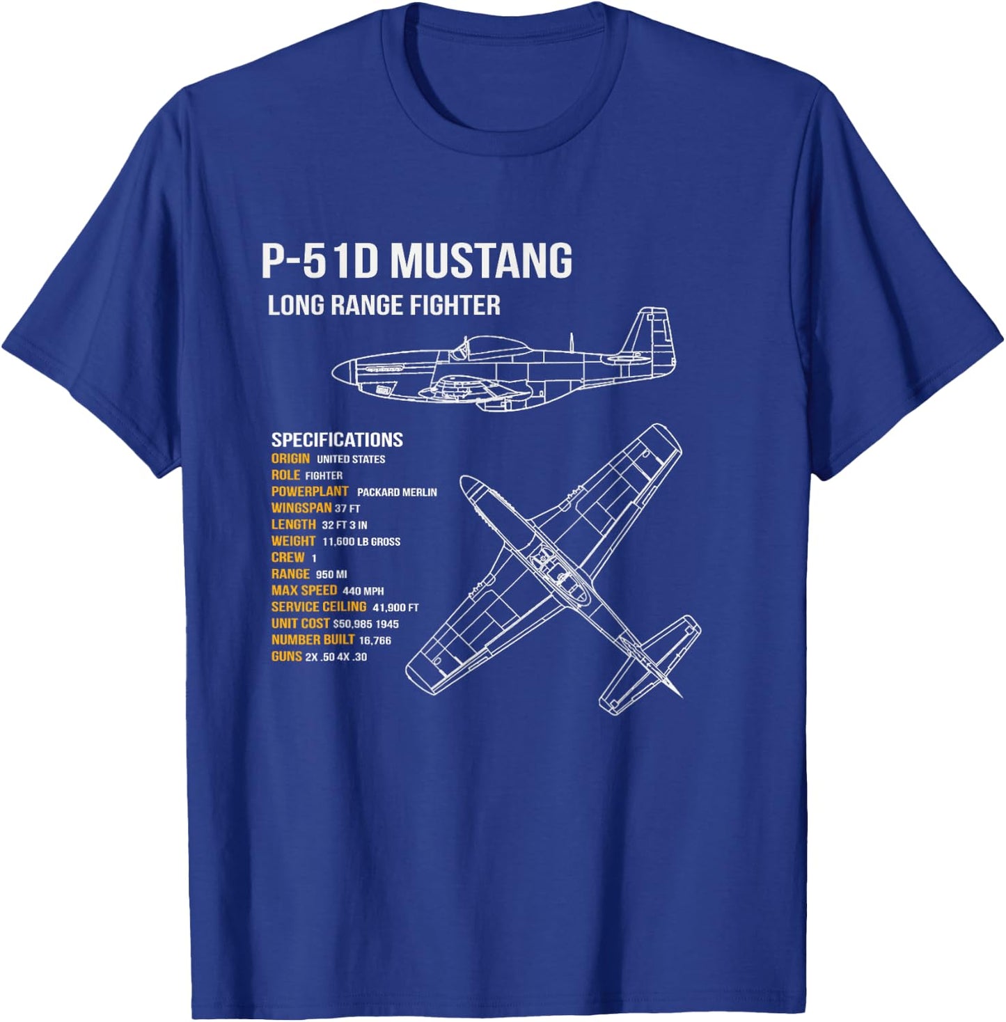 P-51 Mustang T-Shirt - T-Shirt | Royal