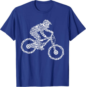 Downhill Mountain Bike Biker MTB Children Boys T-Shirt - T-Shirt | Royal