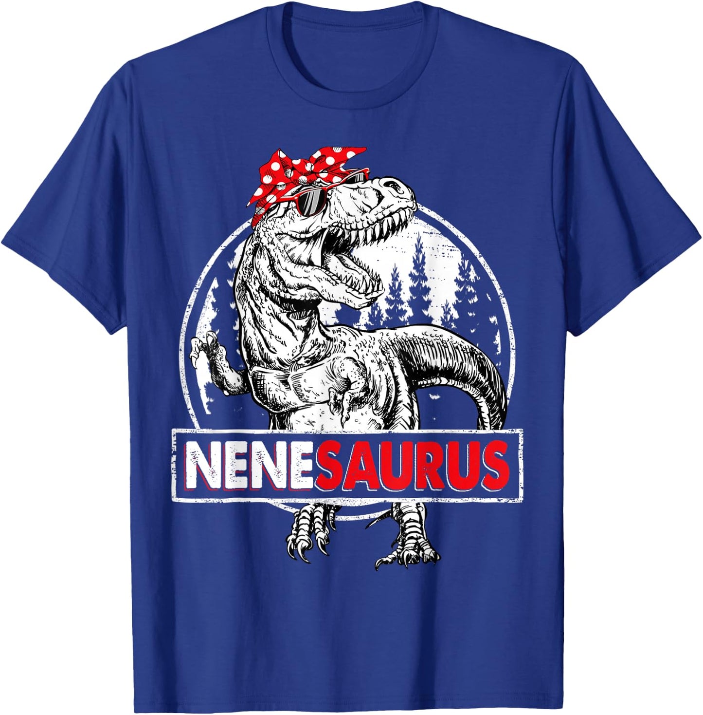 Nenesaurus T rex Dinosaur Nene Saurus Mother's Day Family T-Shirt - T-Shirt | Royal