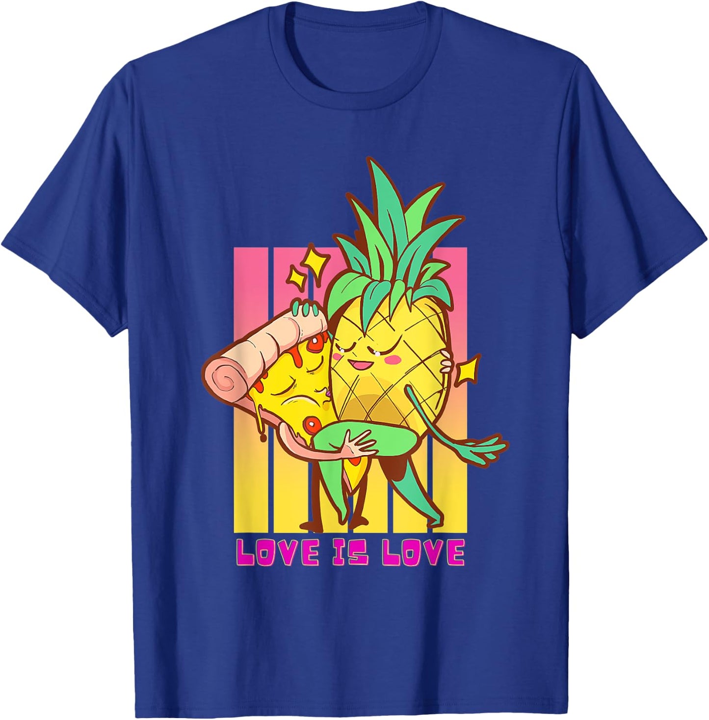 Pineapple Pizza Dancing Love Is Love Aloha Beach Hawaii T-Shirt - T-Shirt | Royal