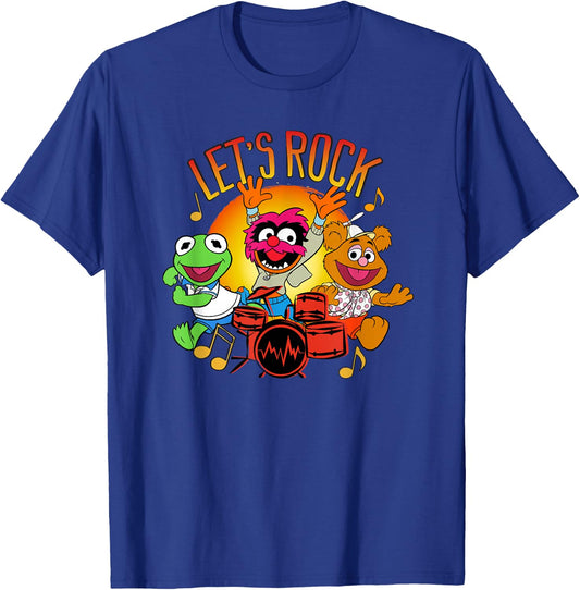 Muppet Babies - Kermit Fozzie Animal Let's Rock Group T-Shirt - T-Shirt | Royal
