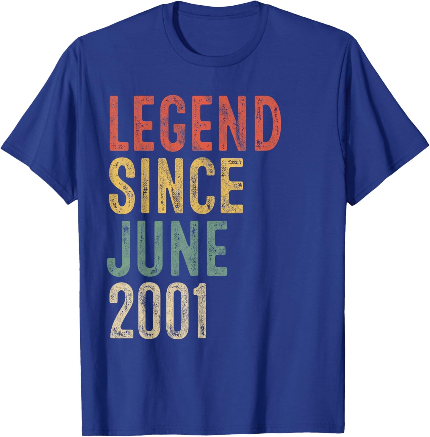 Legend Since June 2001 25th Birthday Men Women 25 Year Old T-Shirt - T-Shirt | Royal