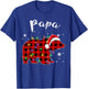 Red Plaid Papa Bear Buffalo Matching Family Pajama Christmas T-Shirt - T-Shirt | Royal