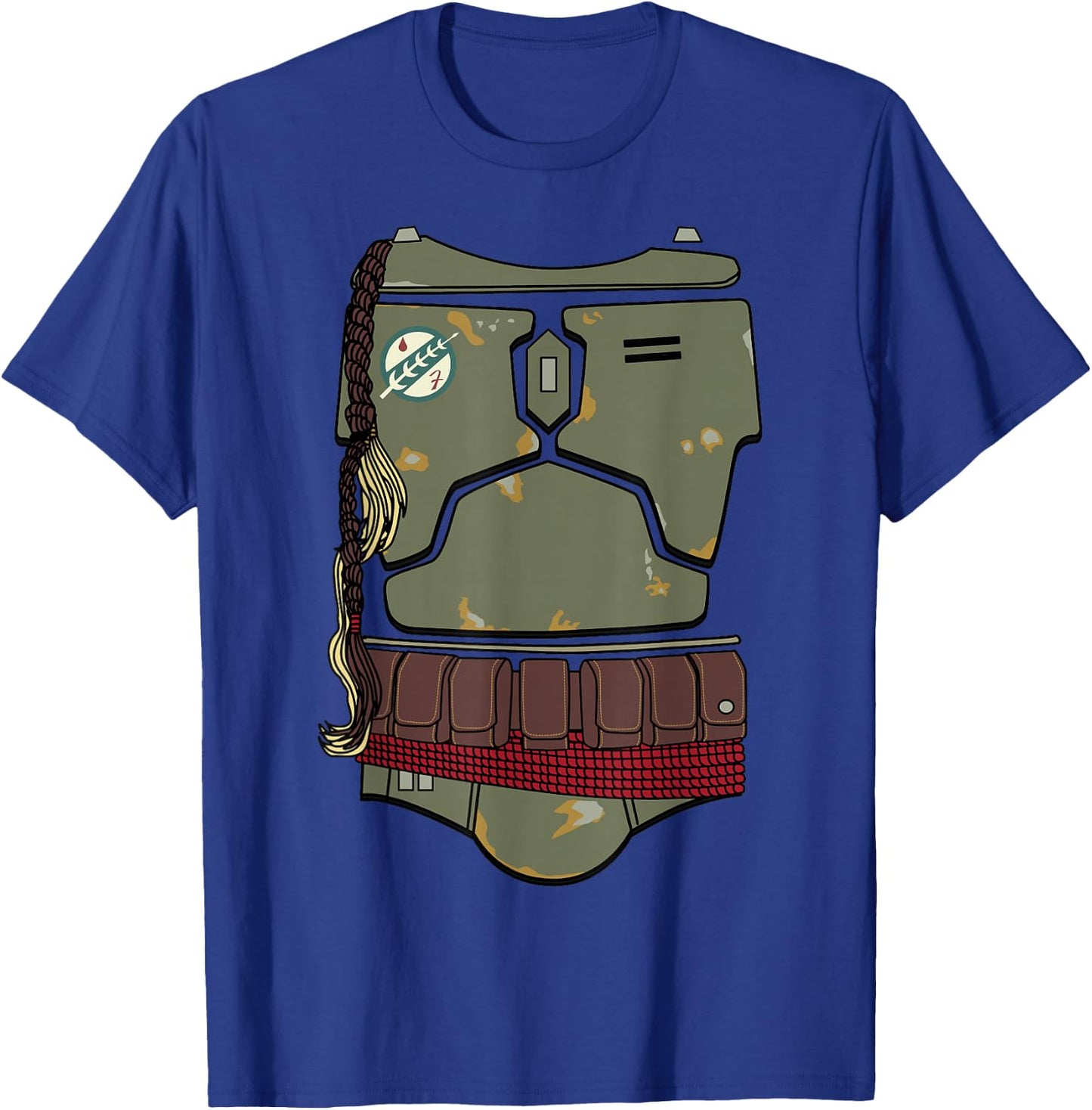 Star Wars Distressed Boba Fett Armor Halloween T-Shirt - T-Shirt | Royal