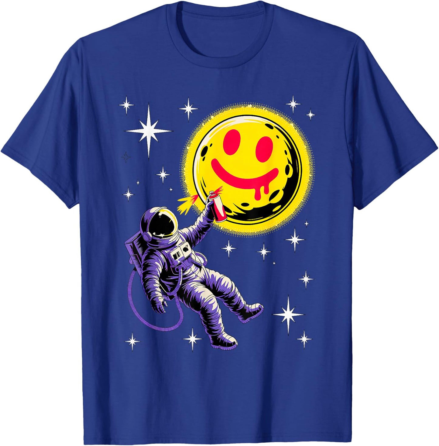 Graffiti Astronaut Spray Paint Street Art Drawing Artist T-Shirt - T-Shirt | Royal