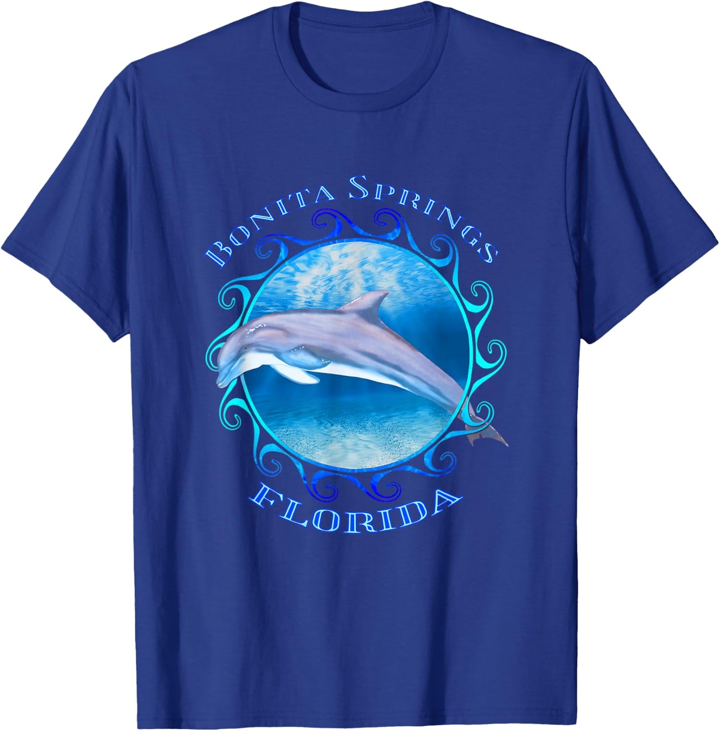 Bonita Springs Florida Vacation Souvenir Dolphin T-Shirt - T-Shirt | Royal