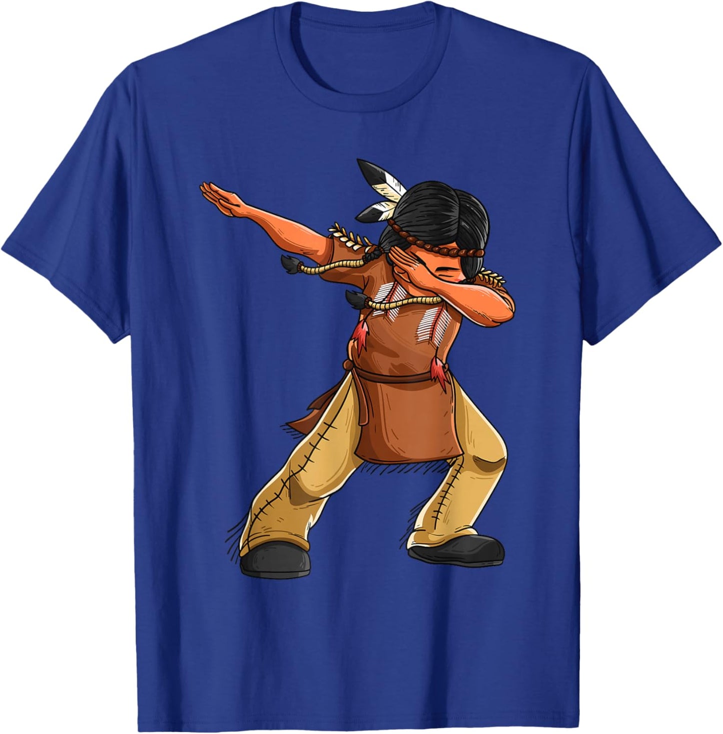 Dabbing Indian Funny Cute Native American Dance Dab Gift T-Shirt - T-Shirt | Royal