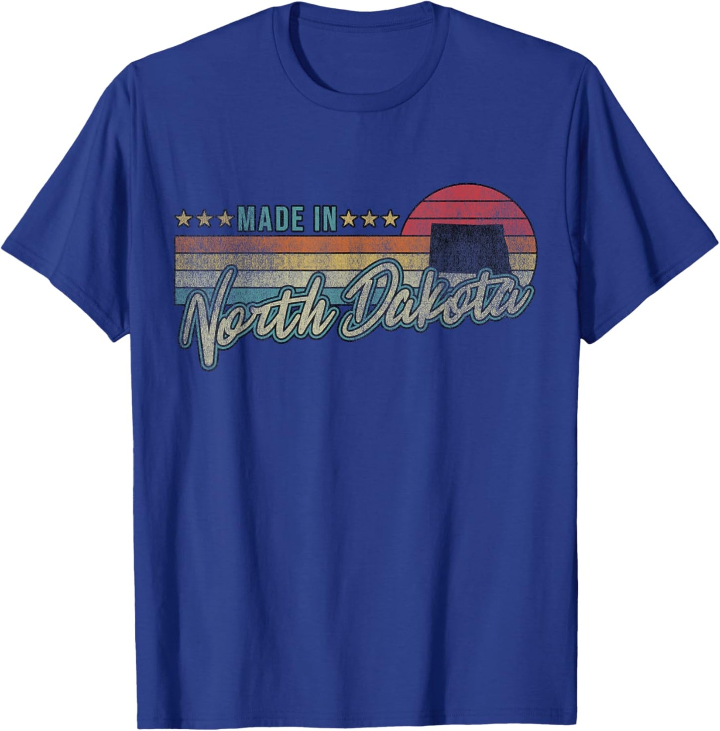 North Dakota State Vintage Proud Women Gift T-Shirt - T-Shirt | Royal