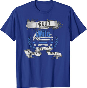 Deputy Sheriff Shirt Proud Wife T-Shirt - T-Shirt | Royal