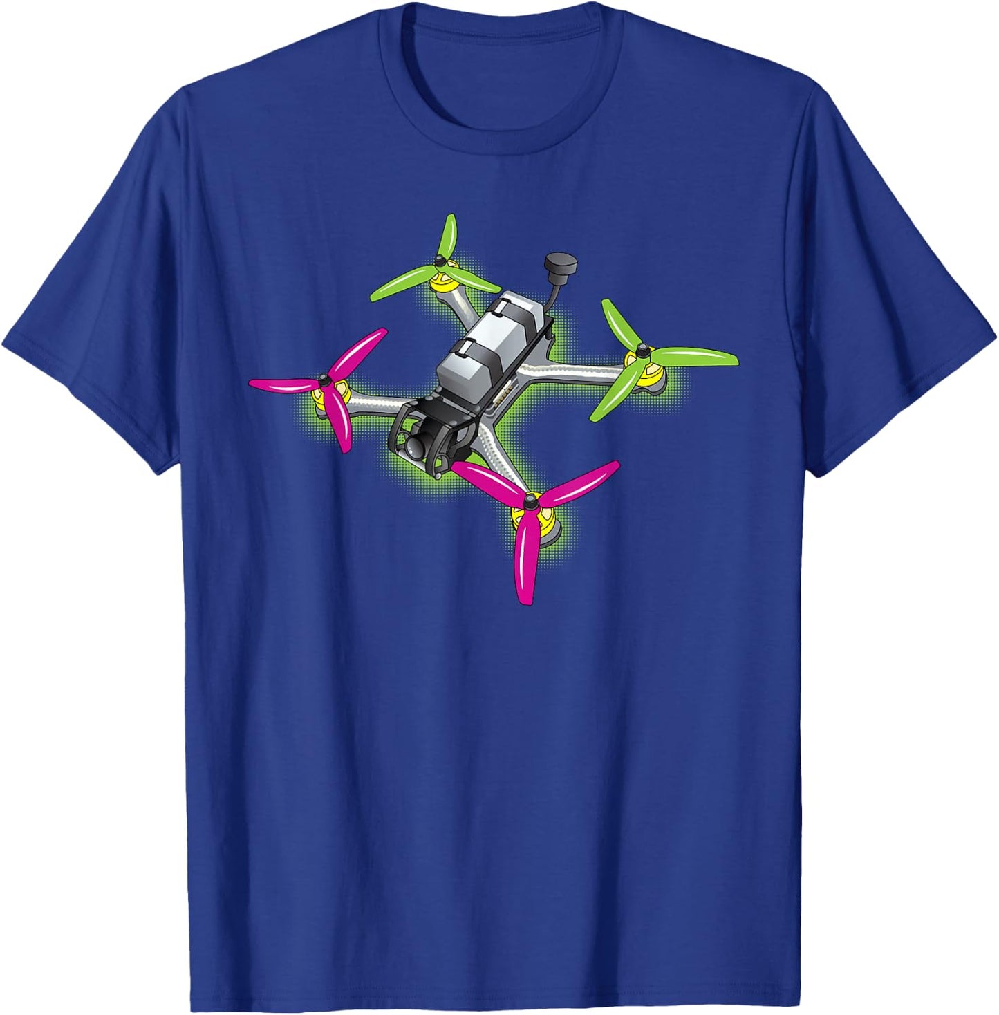 Freestyle FPV Racing Drone Pilot Acro Quadcopter Watermelon T-Shirt - T-Shirt | Royal