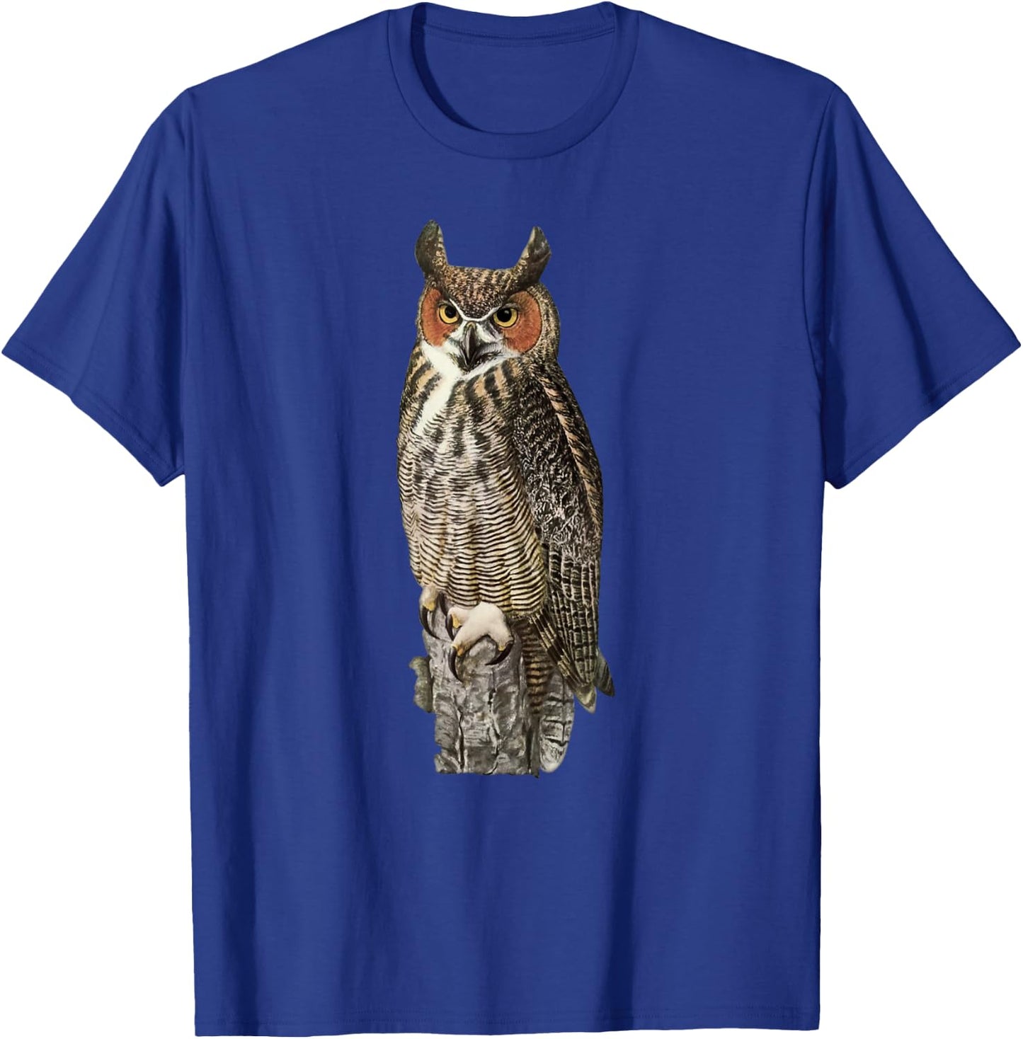 Great Horned Owl T-Shirt - T-Shirt | Royal