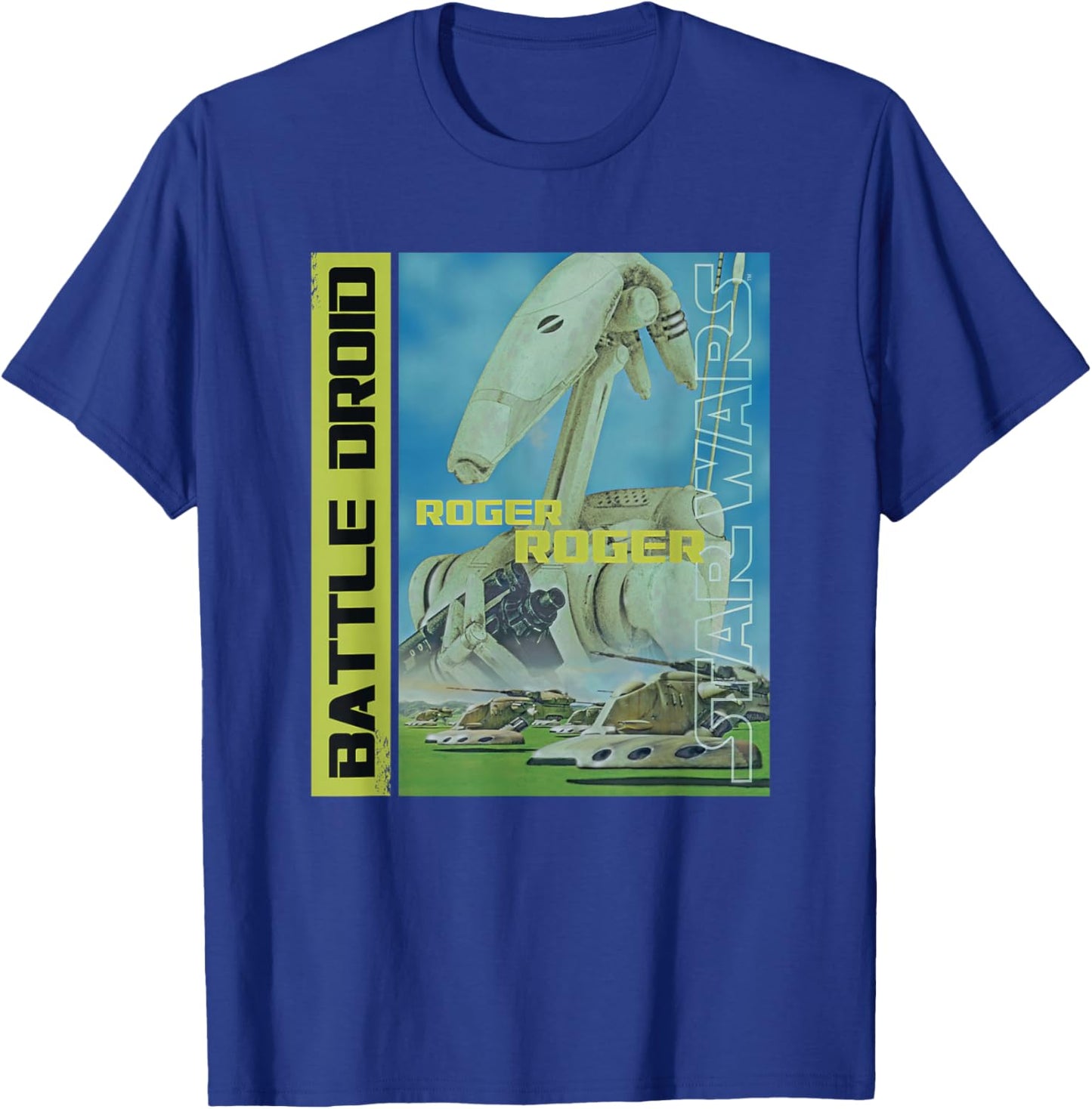 Star Wars Battle Droid Roger Roger T-Shirt - T-Shirt | Royal