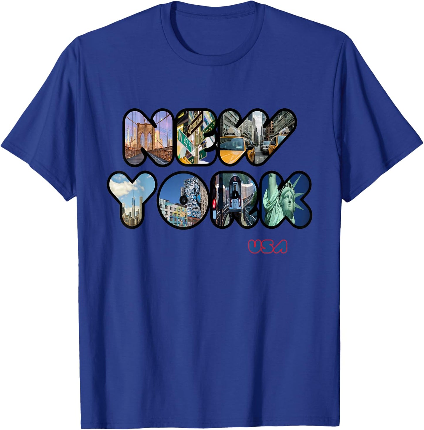 Statue of Liberty New York City NYC Skylines Souvenir T-Shirt - T-Shirt | Royal