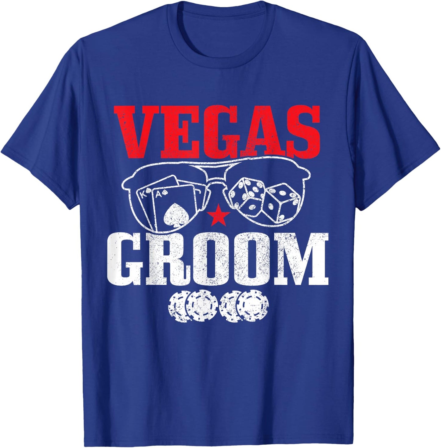 Vegas Groom Bachelor Party Casino Gambling Las Vegas T-Shirt - T-Shirt | Royal