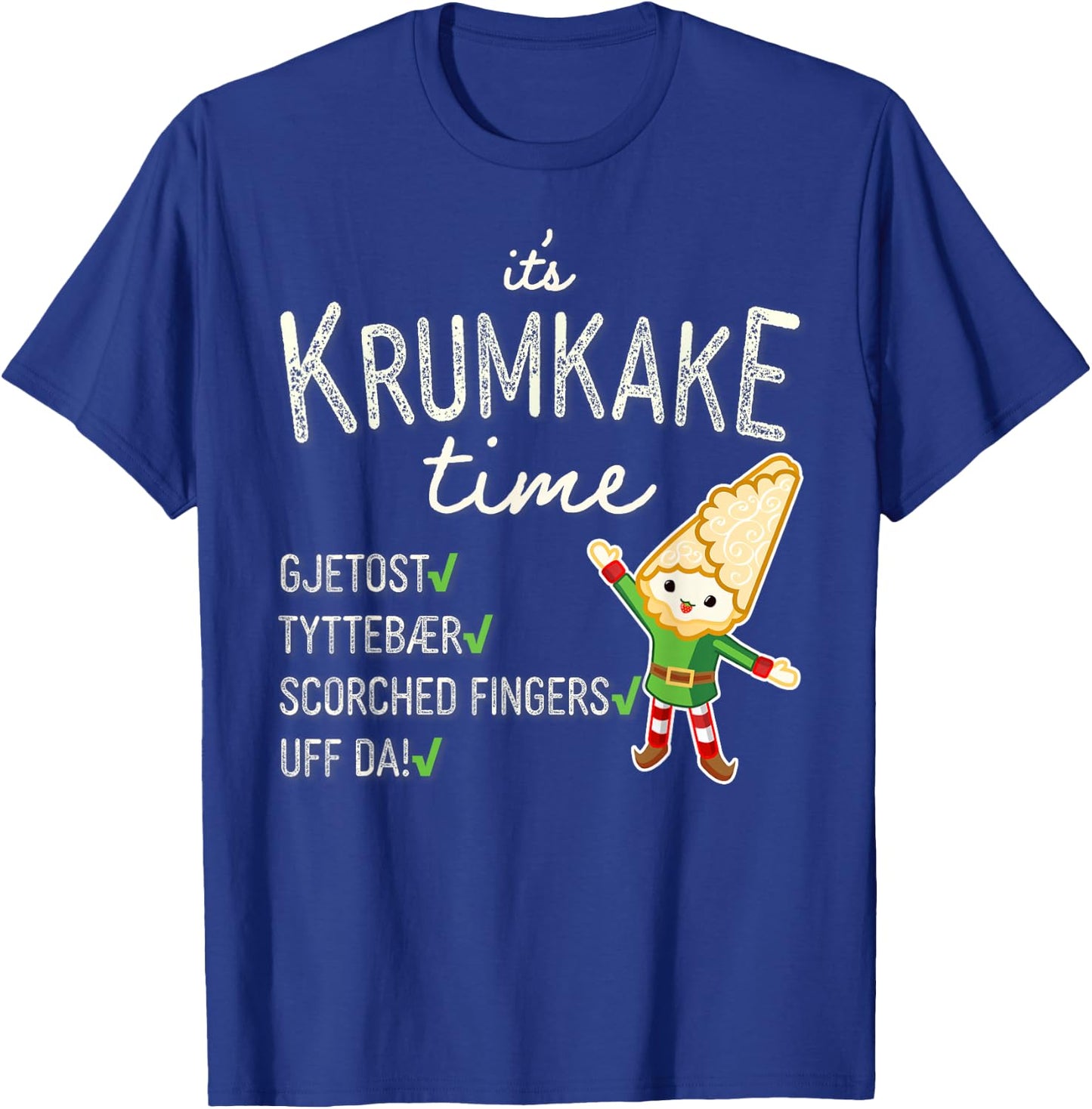 It's Krumkake Time Funny Cute Christmas T-Shirt - T-Shirt | Royal