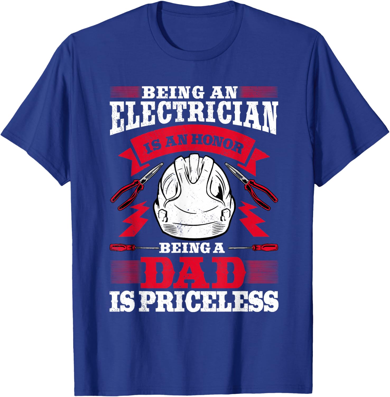 Electrician Dad Electronics Technician Electrical Wireman T-Shirt - T-Shirt | Royal