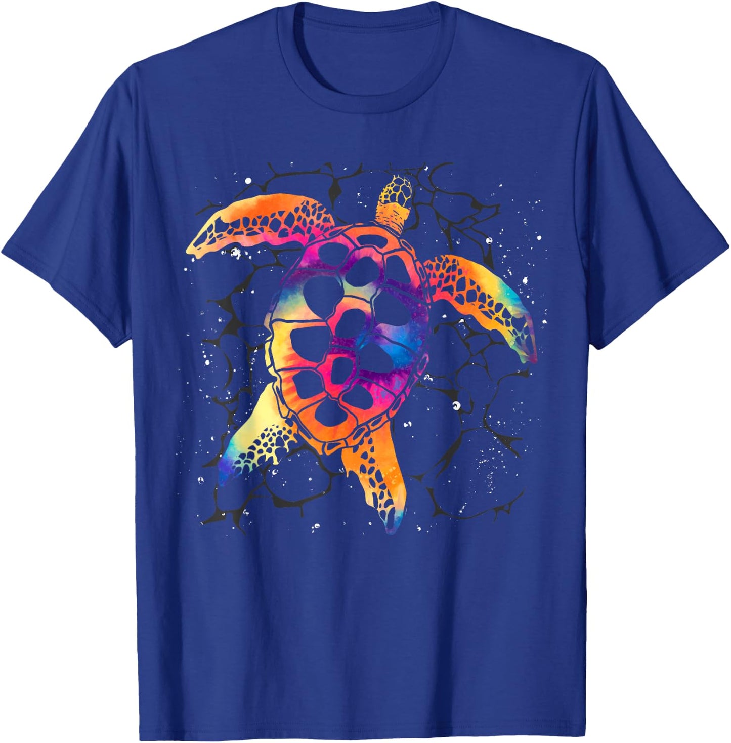 Hawaiian Sea Animal Ocean Tribal Sea Turtle T-Shirt - T-Shirt | Royal