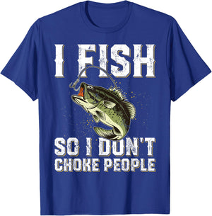 Funny Fishing Saying Men Women T-Shirt - T-Shirt | Royal
