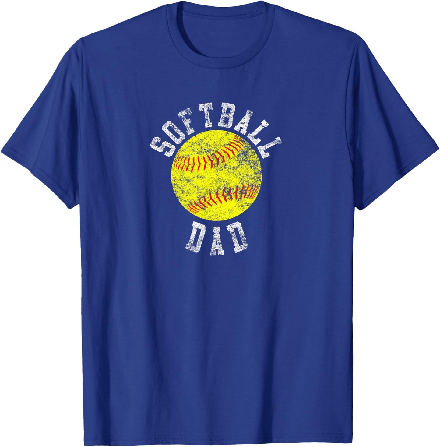 Vintage Softball Dad T-Shirt - T-Shirt | Royal