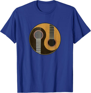 Yin Yang Guitarist: Cool Musician Music Lover Guitarist T-Shirt - T-Shirt | Royal