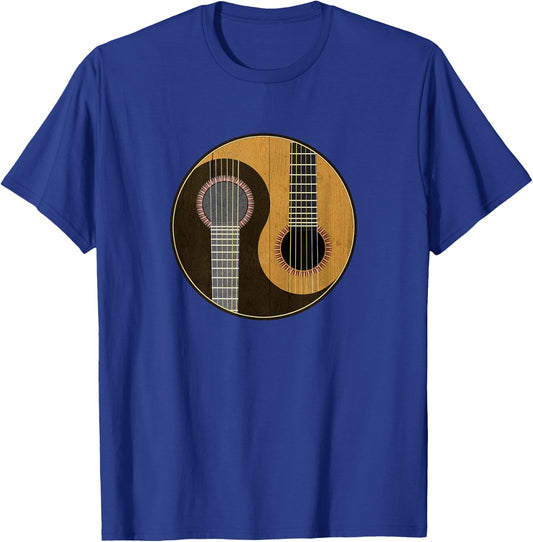 Yin Yang Guitarist: Cool Musician Music Lover Guitarist T-Shirt - T-Shirt | Royal