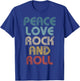 Peace Love Rock And Roll Rock´n´Roll Music T-Shirt - T-Shirt | Royal