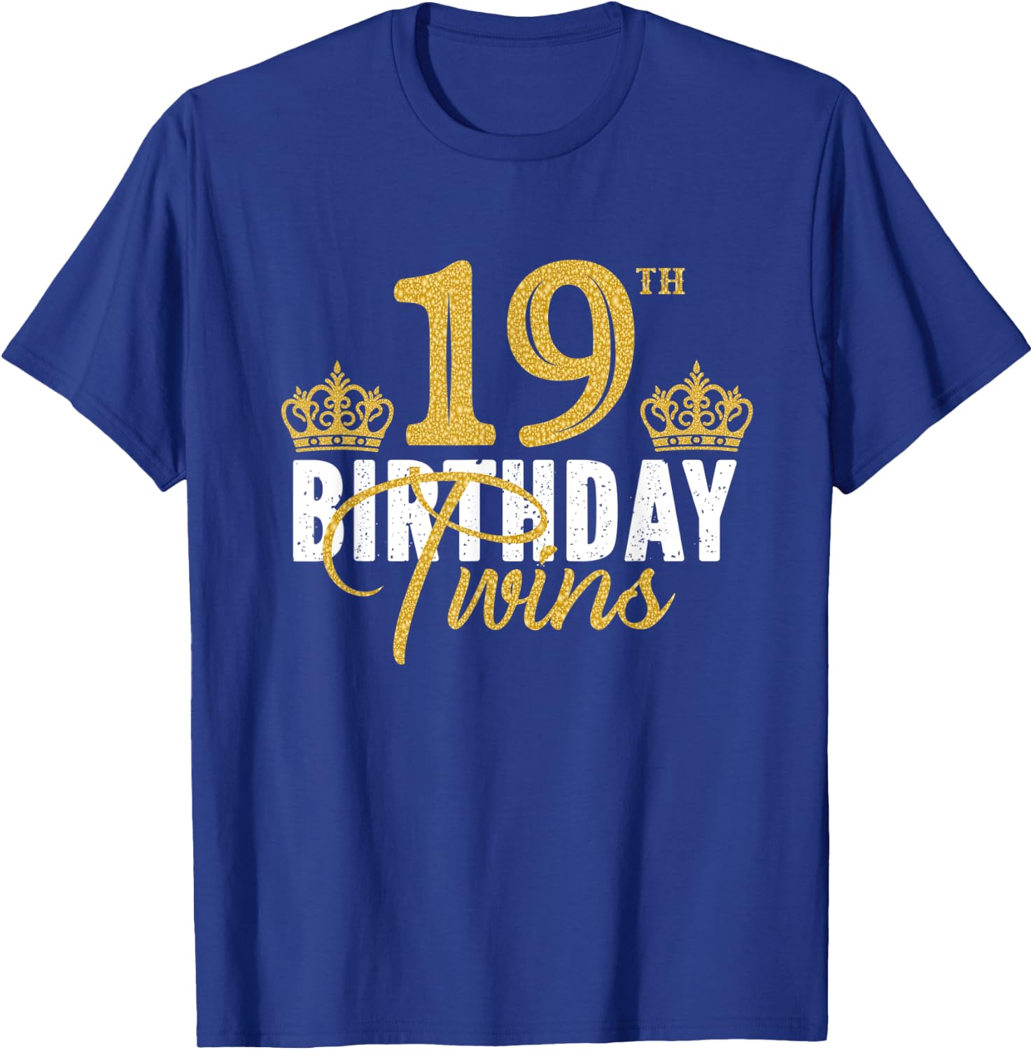 19th Birthday Twins 19 Years Old Twin Brother And Sister T-Shirt - T-Shirt | Royal