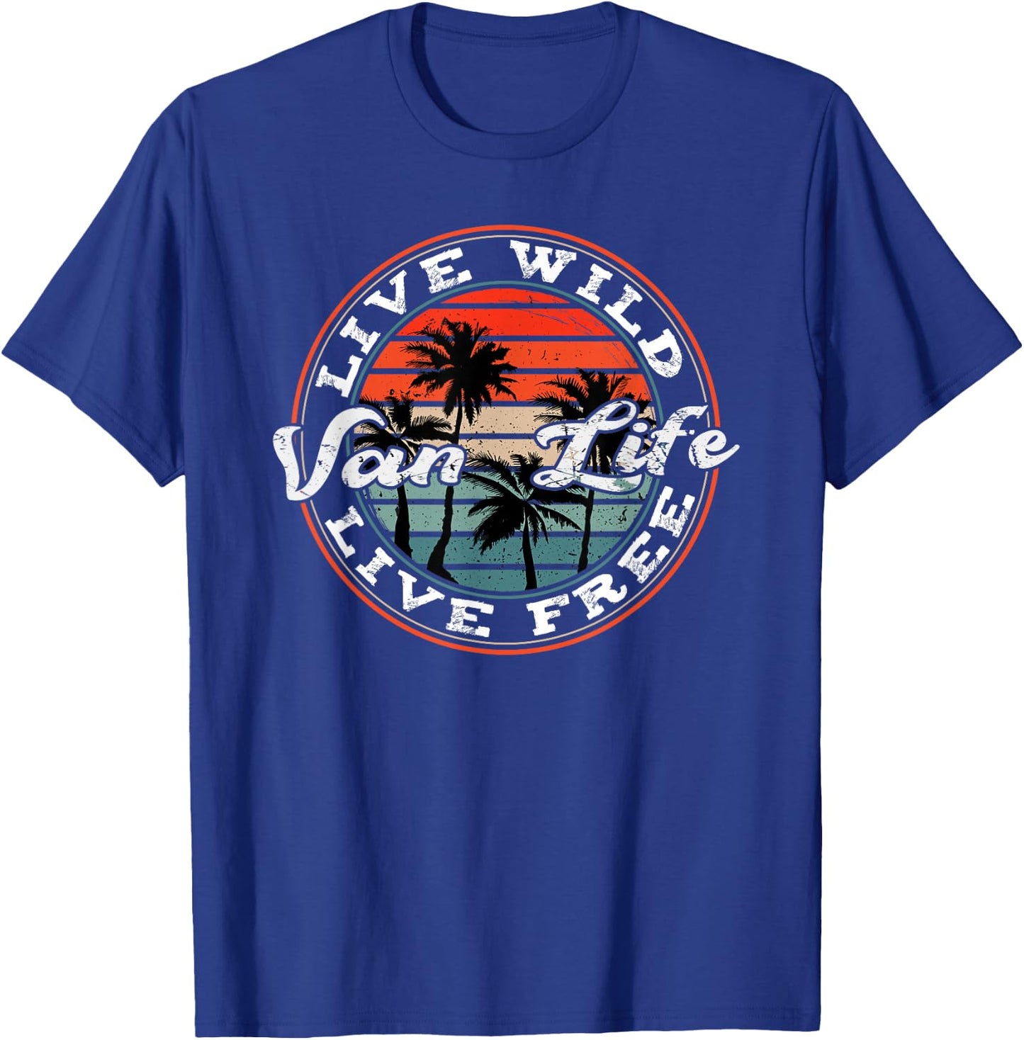 Retro Vintage Van Life Dwellers Vanlife Nomads T-Shirt - T-Shirt | Royal