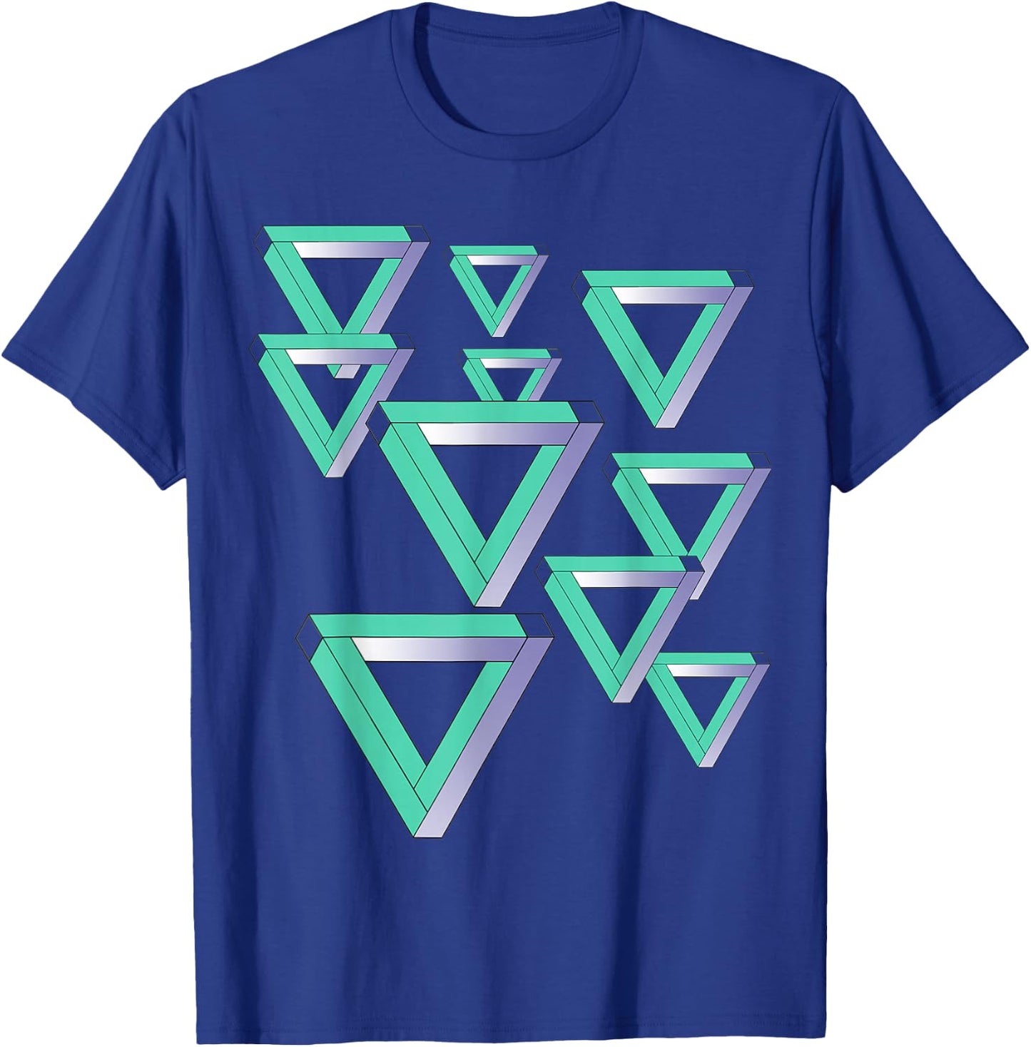 Funny Sheldon Nerdy Penrose Triangles Optical Illusion Geek T-Shirt - T-Shirt | Royal