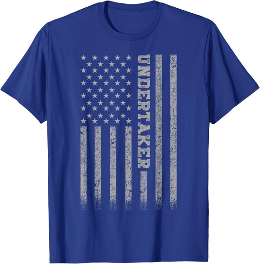 Undertaker American Flag T-Shirt - T-Shirt | Royal