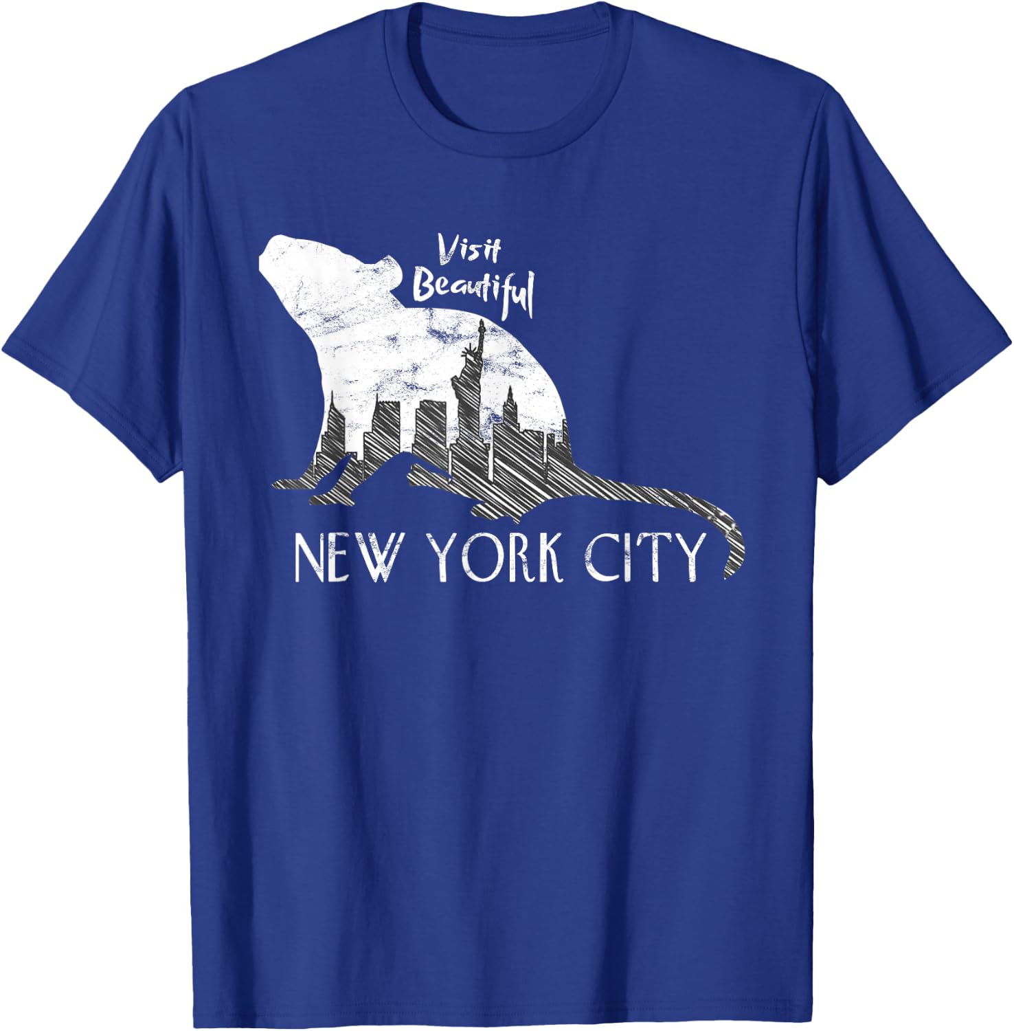 New York City Rat Funny Joke Humor Sarcastic T-Shirt - T-Shirt | Royal