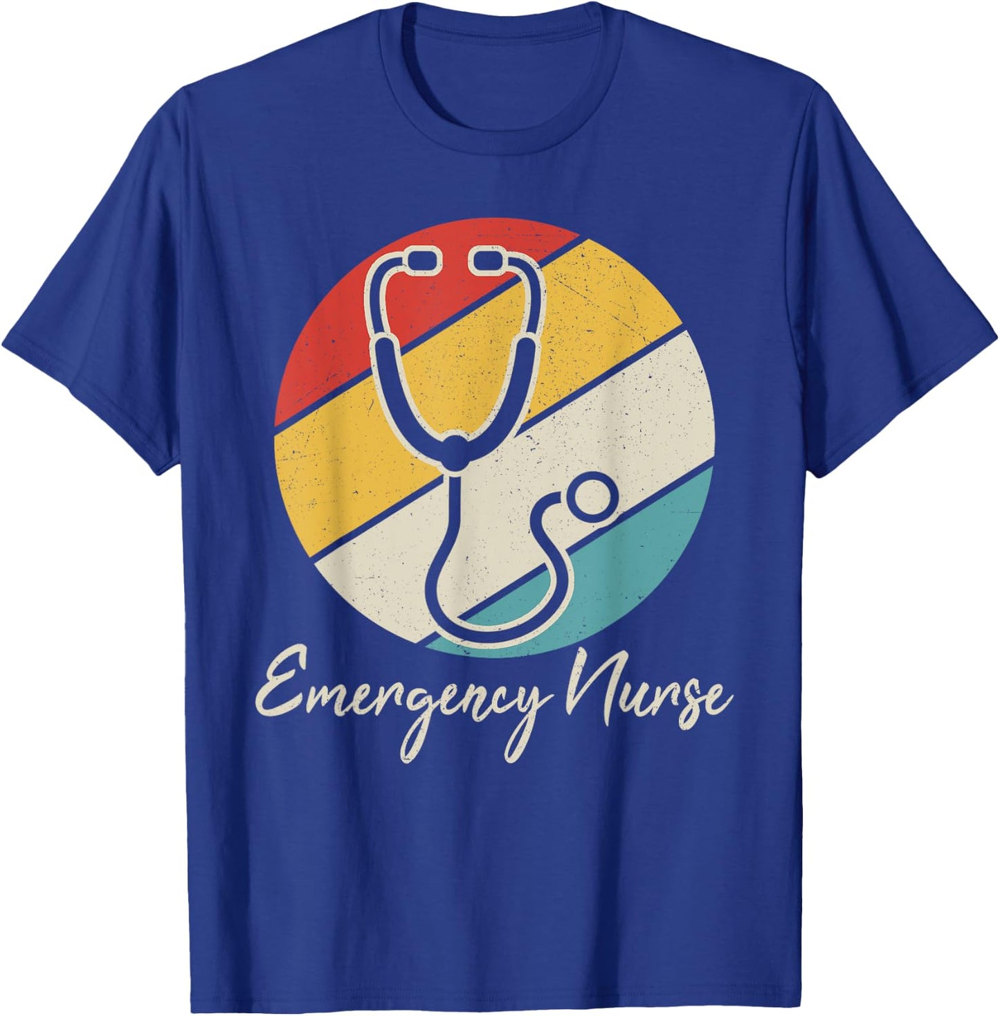 Retro Emergency Room Nurse Er Nursing Graduation T-Shirt - T-Shirt | Royal