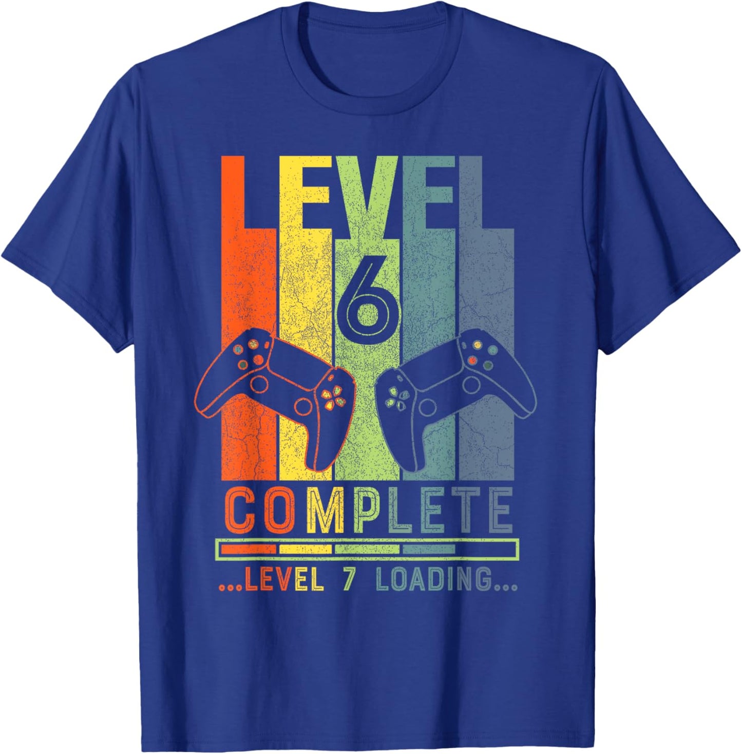 Level 6 Complete Gamer Gift 6 Years Wedding Anniversary T-Shirt - T-Shirt | Royal