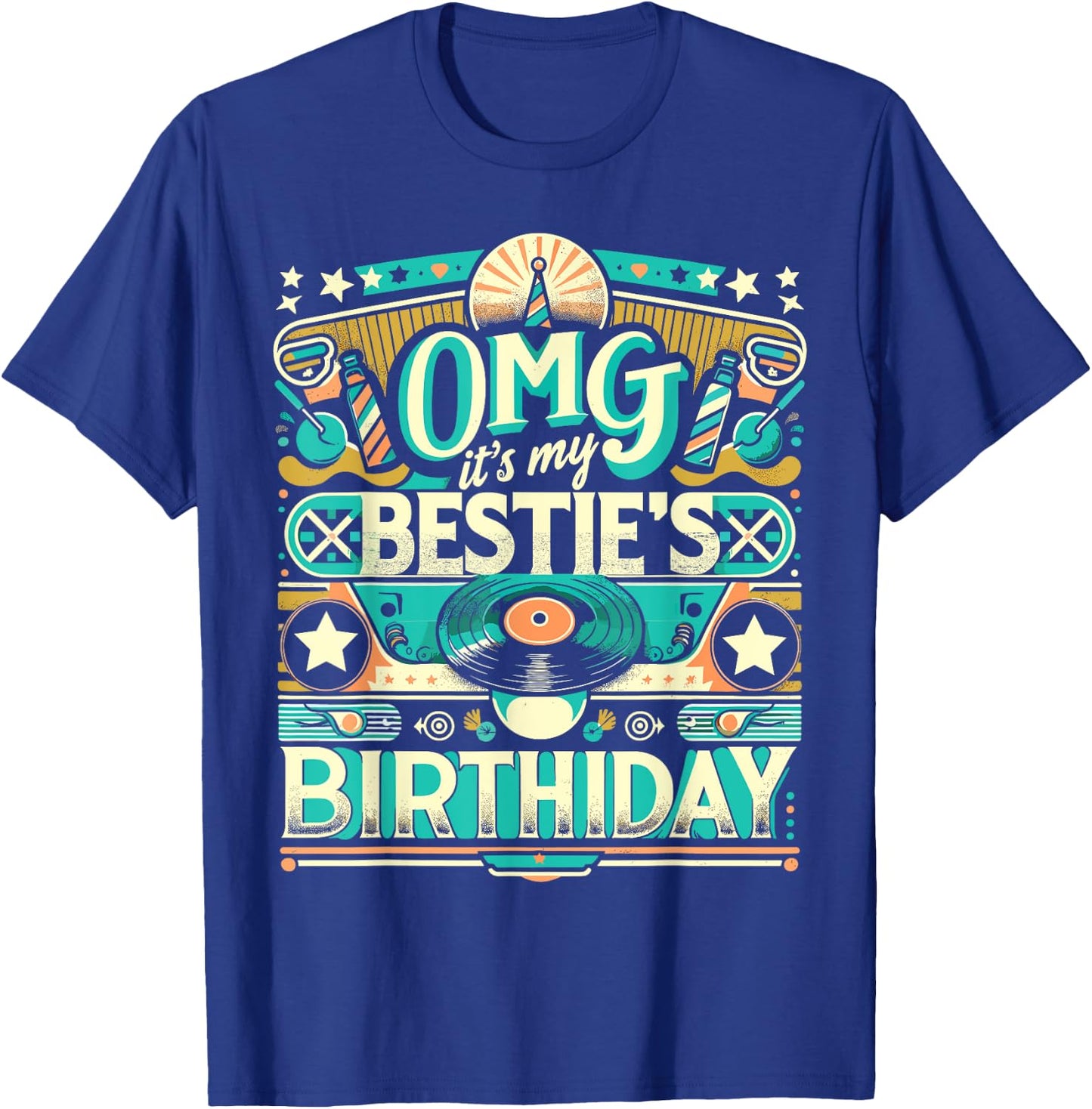 Birthday Party Besties's Birthday Besties Birthday Friend T-Shirt - T-Shirt | Royal