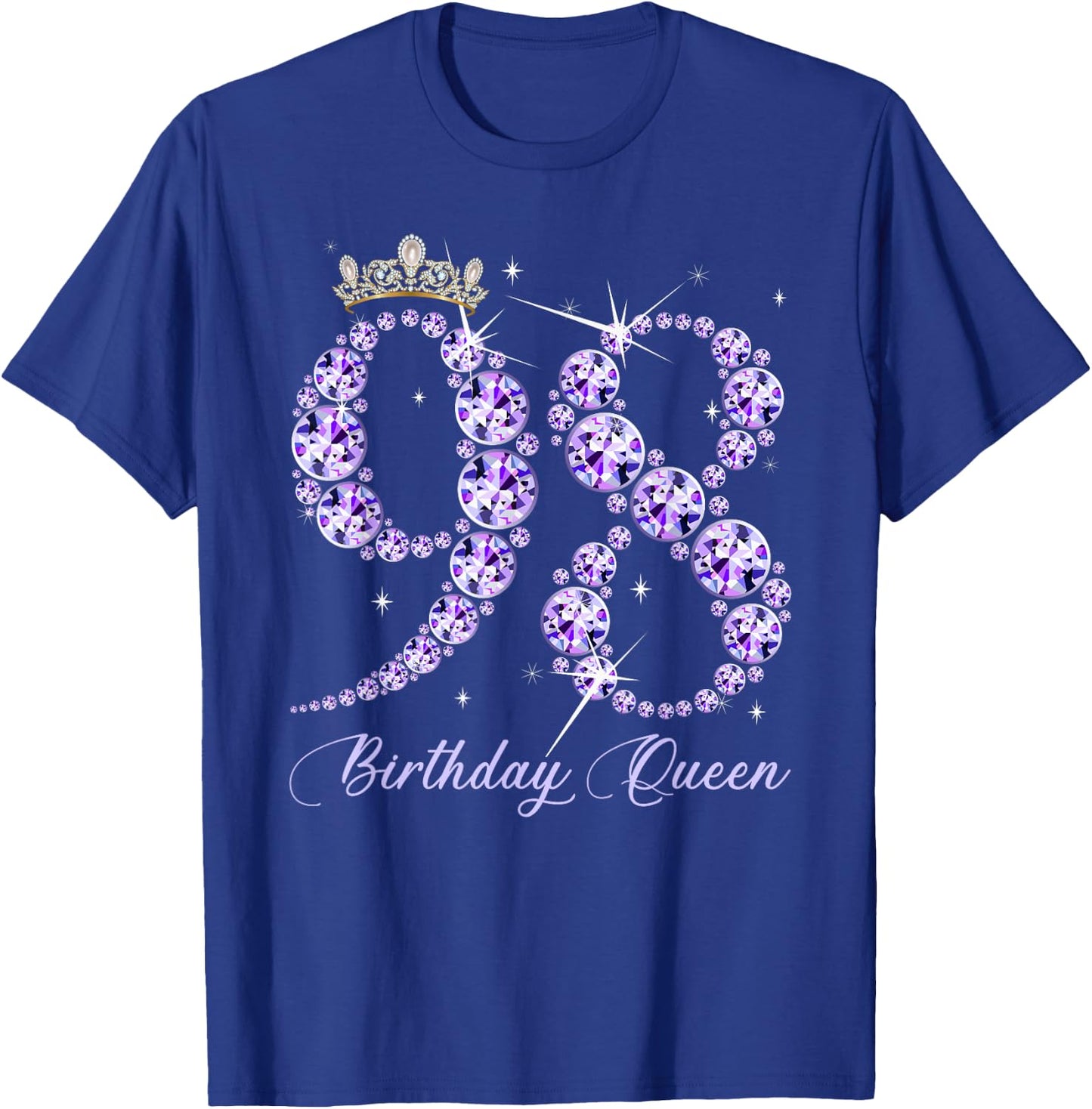 98 Year Old Its My 98th Birthday Queen Diamond Heels Crown T-Shirt - T-Shirt | Royal