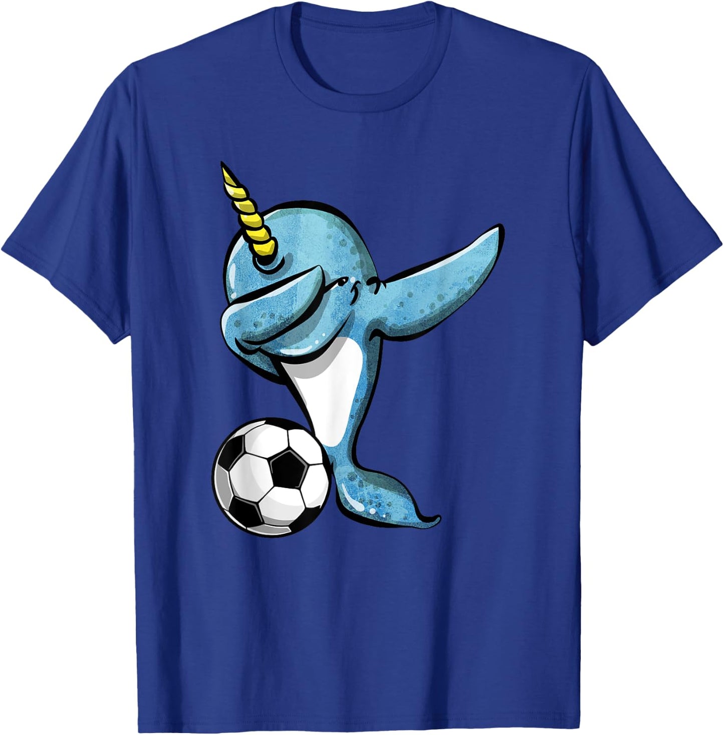 Dabbing Narwhal - Soccer Lovers Jersey Football Fans Sport T-Shirt - T-Shirt | Royal