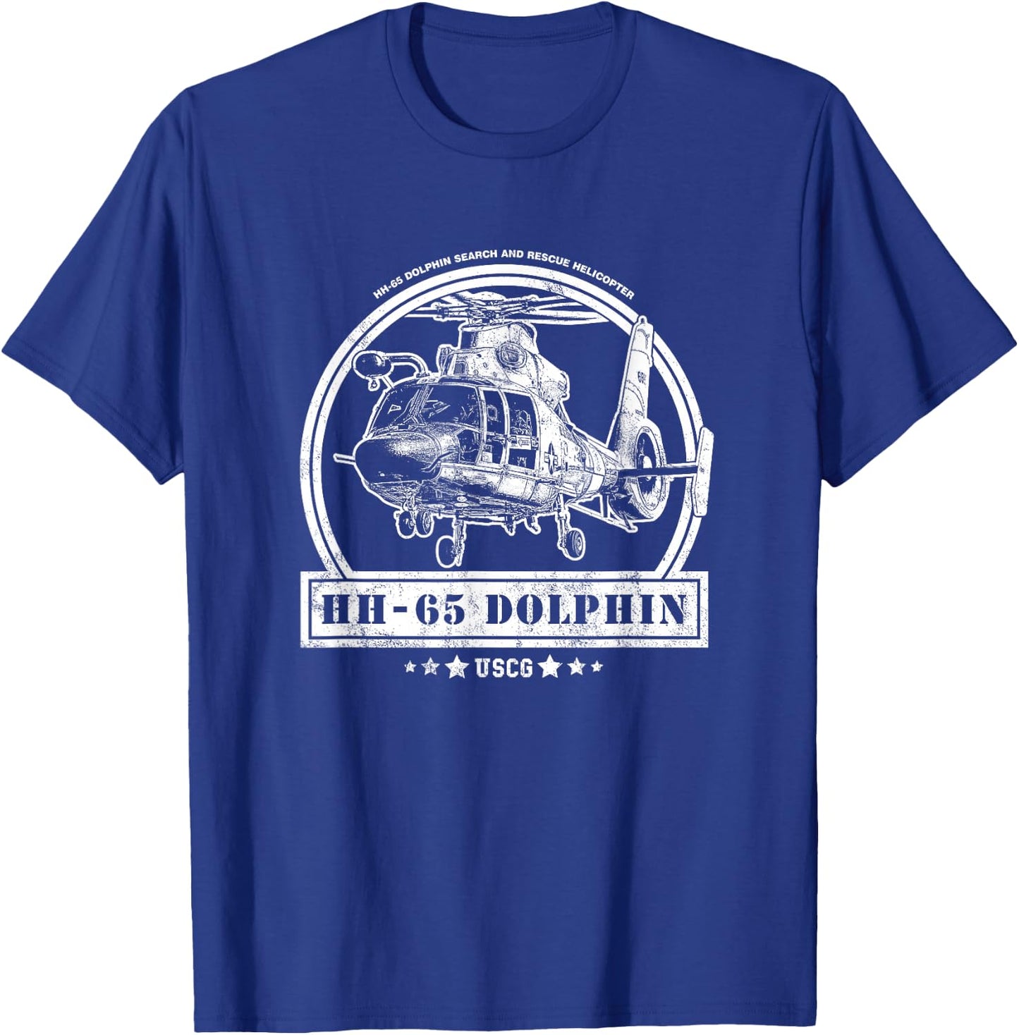 HH-65 Dolphin Helicopter T-Shirt - T-Shirt | Royal