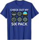 Check Out My Six Pack Funny Aviation Pilot Flying Xmas Gift T-Shirt - T-Shirt | Royal