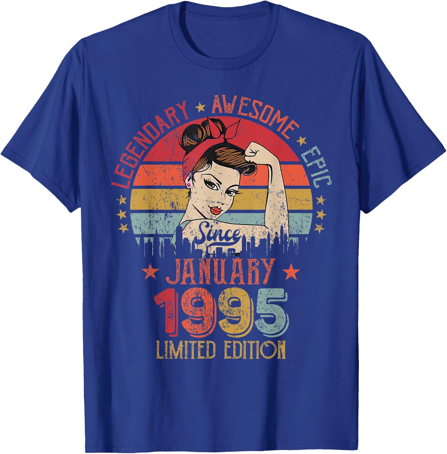 Legendary Awesome Epic Limited Edition Since January 1995 T-Shirt - T-Shirt | Royal