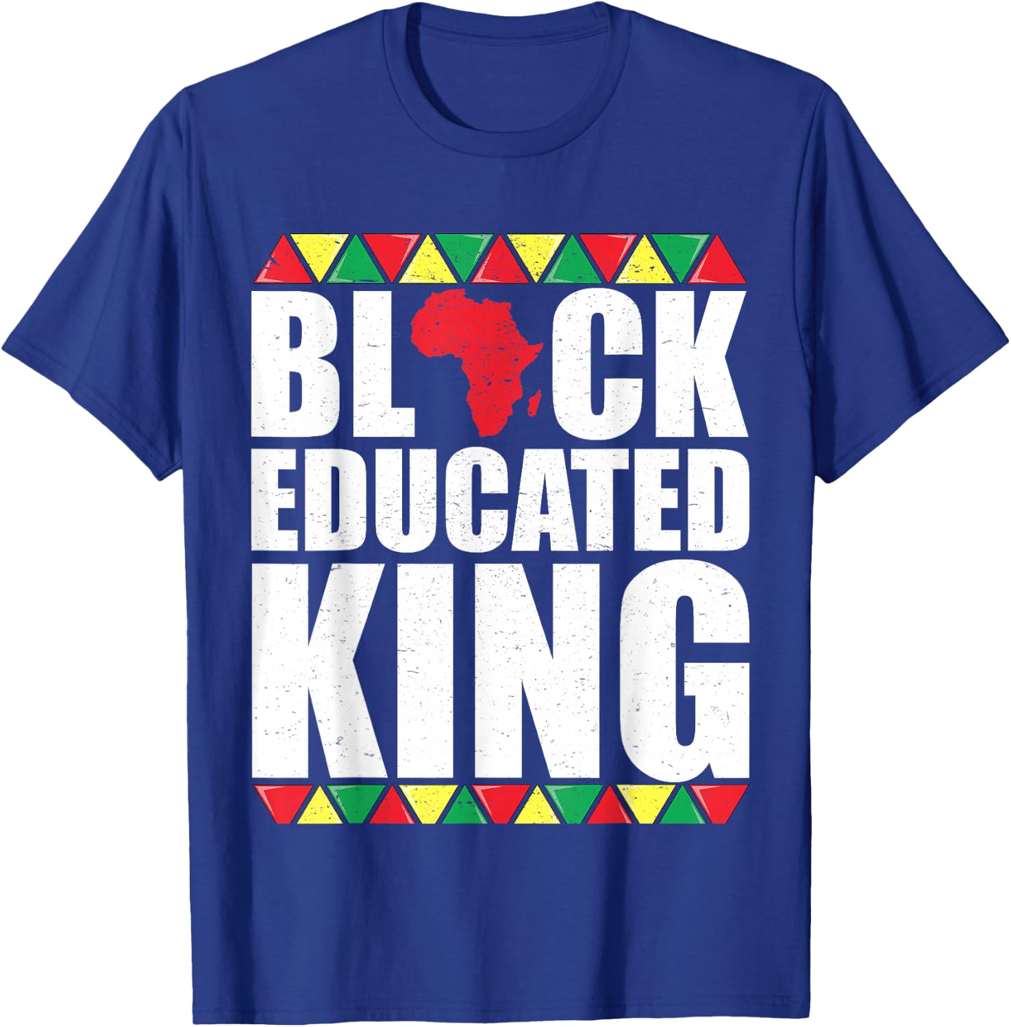 Black educated king Shirt Men Black History Month T-Shirt - T-Shirt | Royal