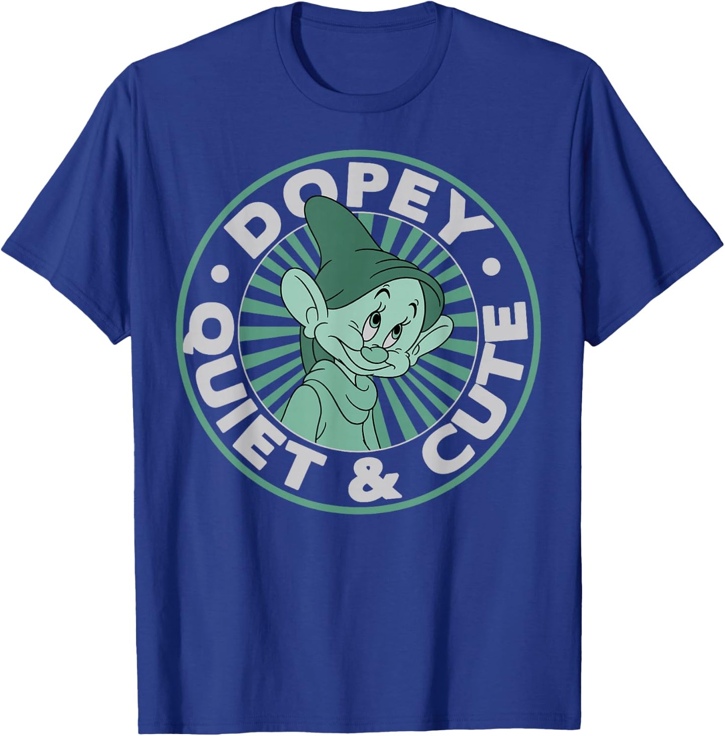 Disney Snow White Dopey Quiet & Cute Graphic T-Shirt - T-Shirt | Royal