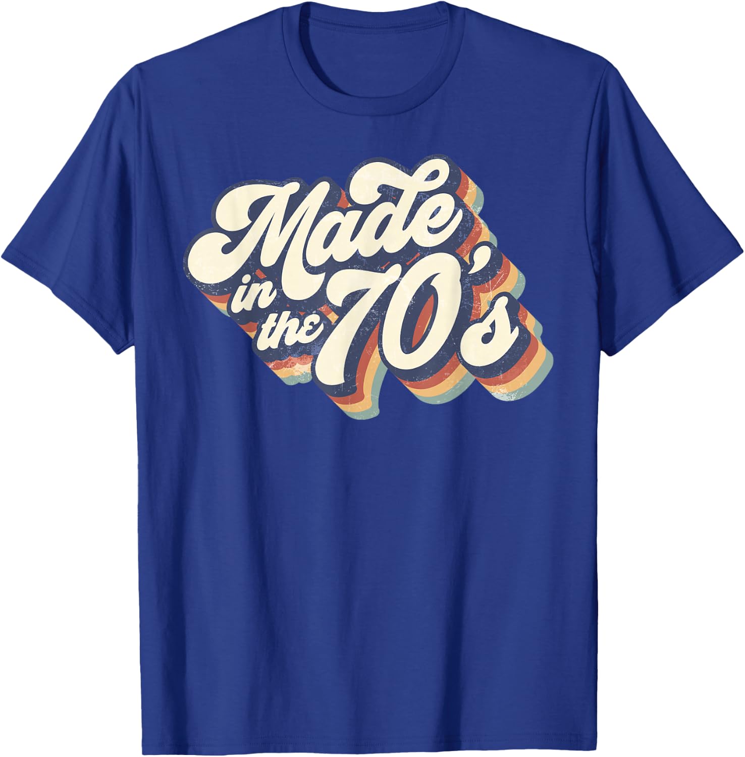 Made In The 70's Retro Funny Vintage 1970s Party Gifts T-Shirt - T-Shirt | Royal